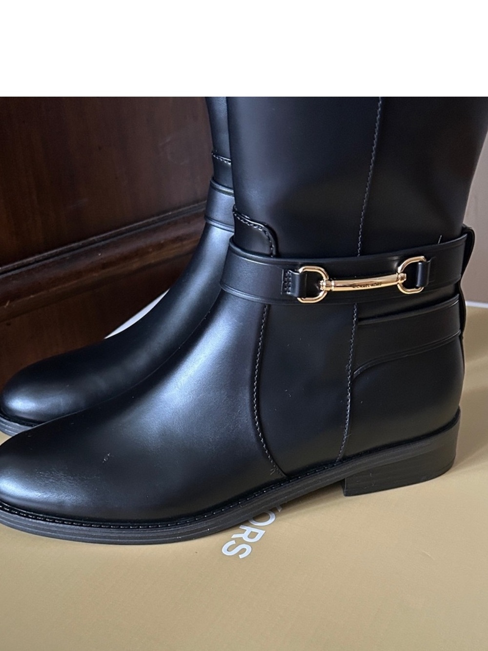 Michael Kors Carson Flat Boot Faux Leather US 8M NIB - Fall/Winter Must Have! - Picture 2 of 6